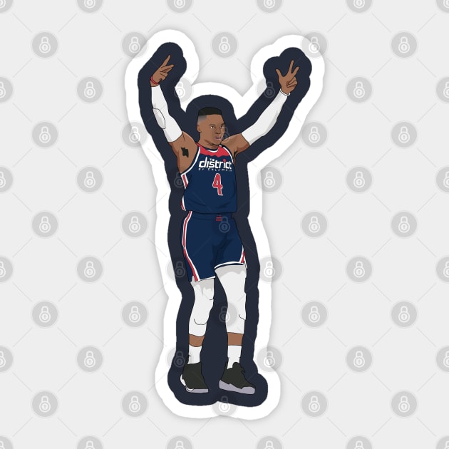 Russell Westbrook Washington Sticker by xavierjfong